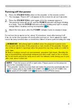 Preview for 21 page of Hitachi CP-EU4501WN User Manual