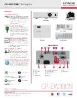 Предварительный просмотр 2 страницы Hitachi CP-EW300N Specifications