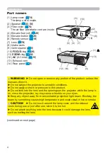 Предварительный просмотр 4 страницы Hitachi CP-EW301N User Manual