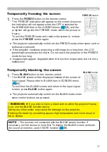 Предварительный просмотр 31 страницы Hitachi CP-EW301N User Manual