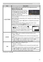 Предварительный просмотр 37 страницы Hitachi CP-EW301N User Manual