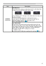 Предварительный просмотр 67 страницы Hitachi CP-EW301N User Manual