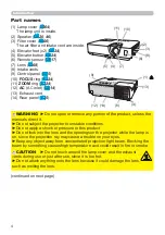 Предварительный просмотр 4 страницы Hitachi CP-EW302 User Manual