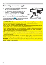 Предварительный просмотр 14 страницы Hitachi CP-EW302 User Manual