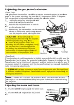 Предварительный просмотр 24 страницы Hitachi CP-EW302 User Manual