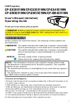 Hitachi CP-EW3051WN User'S Manual And Operating Manual предпросмотр