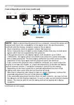 Предварительный просмотр 12 страницы Hitachi CP-EW3051WN User'S Manual And Operating Manual