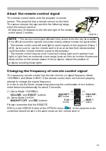 Предварительный просмотр 19 страницы Hitachi CP-EW3051WN User'S Manual And Operating Manual