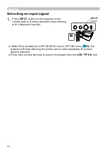 Предварительный просмотр 24 страницы Hitachi CP-EW3051WN User'S Manual And Operating Manual