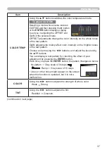 Предварительный просмотр 37 страницы Hitachi CP-EW3051WN User'S Manual And Operating Manual