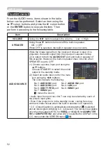 Предварительный просмотр 52 страницы Hitachi CP-EW3051WN User'S Manual And Operating Manual