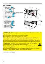 Предварительный просмотр 4 страницы Hitachi CP-EW5001WN User'S Manual And Operating Manual