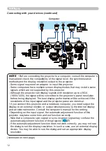 Предварительный просмотр 12 страницы Hitachi CP-EW5001WN User'S Manual And Operating Manual