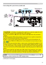 Предварительный просмотр 13 страницы Hitachi CP-EW5001WN User'S Manual And Operating Manual