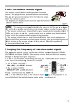 Предварительный просмотр 19 страницы Hitachi CP-EW5001WN User'S Manual And Operating Manual