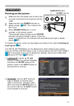 Предварительный просмотр 21 страницы Hitachi CP-EW5001WN User'S Manual And Operating Manual