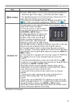 Предварительный просмотр 47 страницы Hitachi CP-EW5001WN User'S Manual And Operating Manual