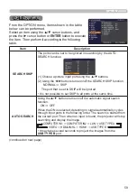 Предварительный просмотр 59 страницы Hitachi CP-EW5001WN User'S Manual And Operating Manual