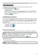 Предварительный просмотр 81 страницы Hitachi CP-EW5001WN User'S Manual And Operating Manual