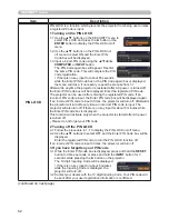 Предварительный просмотр 62 страницы Hitachi CP-EX250 User Manual