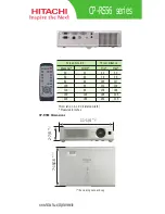 Preview for 2 page of Hitachi CP-RS56 series Specification Sheet