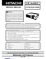 Preview for 1 page of Hitachi CP-RX70(M1-20EN) Service Manual