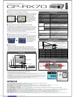 Preview for 2 page of Hitachi CP-RX70 Specifications