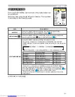 Preview for 30 page of Hitachi CP-RX70 User Manual