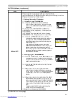 Preview for 50 page of Hitachi CP-RX70 User Manual