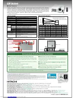 Предварительный просмотр 2 страницы Hitachi CP-RX80 - XGA LCD Projector Specifications