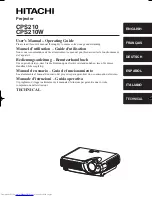 Предварительный просмотр 1 страницы Hitachi CP-S210 series User Manual