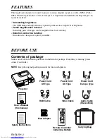 Preview for 3 page of Hitachi CP-S220W User Manual