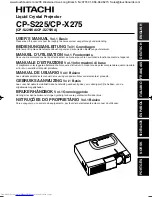 Hitachi CP-S225 User Manual preview