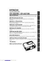 Hitachi CP-S225W User Manual preview