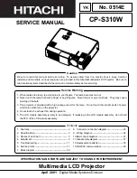 Hitachi CP-S310W Service Manual preview