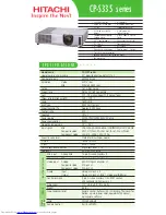 Preview for 1 page of Hitachi CP-S335 series Specifications