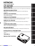 Hitachi CP-S370W User Manual предпросмотр