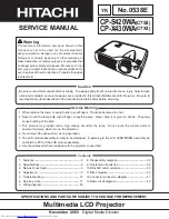 Hitachi CP-S420WA Service Manual preview