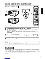 Preview for 13 page of Hitachi CP-S830E Operating Manual