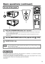 Preview for 13 page of Hitachi CP-S833E Operating Manual