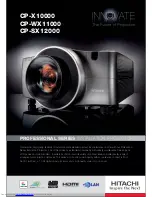 Hitachi CP-SX12000 Brochure & Specs предпросмотр