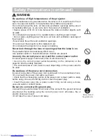 Предварительный просмотр 4 страницы Hitachi CP-SX12000 User Manual