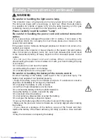 Предварительный просмотр 5 страницы Hitachi CP-SX12000 User Manual