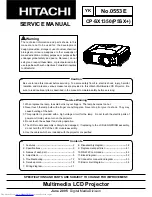 Hitachi CP-SX1350 P5SX+ Service Manual preview