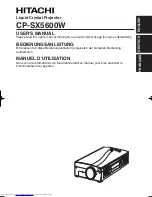 Предварительный просмотр 1 страницы Hitachi CP-SX5600W User Manual