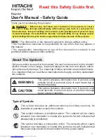 Preview for 2 page of Hitachi CP-SX635 - SXGA+ LCD Projector User Manual – Operating Manual