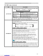 Preview for 38 page of Hitachi CP-SX635 - SXGA+ LCD Projector User Manual – Operating Manual