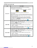 Preview for 54 page of Hitachi CP-SX635 - SXGA+ LCD Projector User Manual – Operating Manual