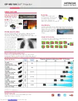 Preview for 2 page of Hitachi CP-WU13K Brochure & Specs