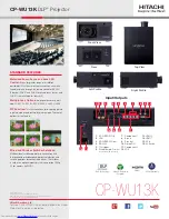 Preview for 3 page of Hitachi CP-WU13K Brochure & Specs